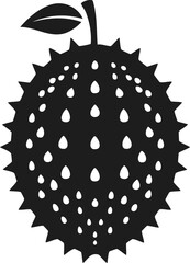 Soursop Fruit Vector Logo in Minimalist Black and White Style for Modern Branding and Identity Design
