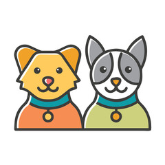 Fototapeta premium cat and dog