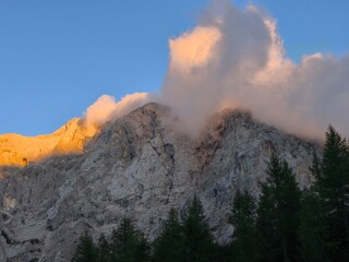 Cloud in the mountains