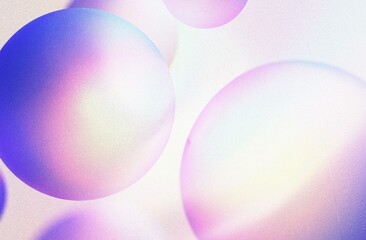 Abstract background with soft pastel gradient spheres and grainy noise texture.