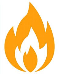 Simple orange flame graphic