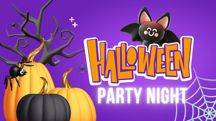 Spooky Halloween background featuring a haunted house, eerie fog, flying bats, and a glowing full moon, creating a chilling atmosphere for your Halloween-themed designs and projects.