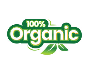 Fototapeta premium Organic Label, Organic Foods Label Logo Design, Nature Icon, Organic Vector vegetable store, vegan store, etc 