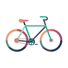 Fototapeta premium Minimal flat bicycle icon with soft pastel gradient