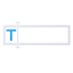 3D Letter T Input Icon