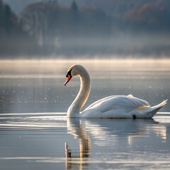 Fototapeta premium swan on the water
