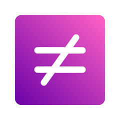 Obraz premium not equal gradient icon