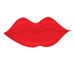 Cute cartoon hand drawn vector lips clipart.