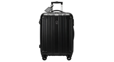 Black travel suitcase with a sleek design and smooth wheels for effortless mobility