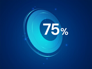 Electric Vehicle battery charging Dashboard Interface with Battery percentage in abstract Circles in Perspective Progress Bar movement vector design concept. Battery charging dashboard for ui, ev car.