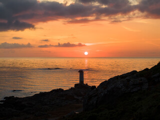 Baliza del Roncudo en Corme Puerto, Galicia