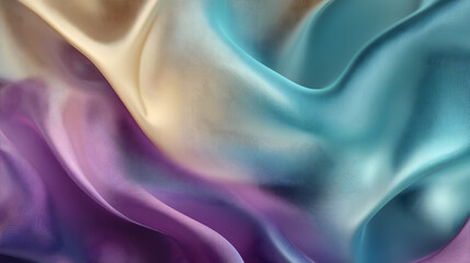 Fototapeta premium abstract background with flowing silk in jazzy colors with iridescent sheen creating luxury style and beauty