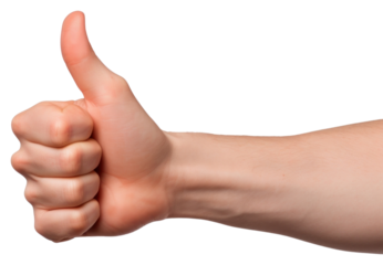PNG A hand showing thumbs up finger gesturing pointing.