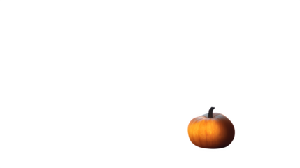 Single pumpkin isolated, isolated on transparent background