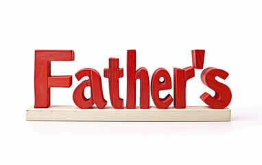3d written father isolated on white background PNG. 