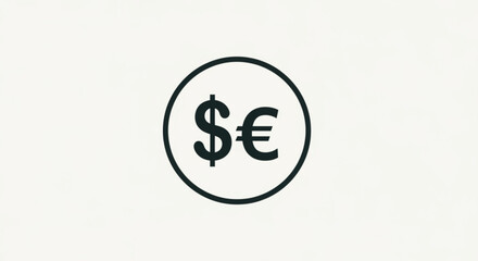 Dollar and euro currency symbol vector icon for business finance and exchange rate market concept design 100
