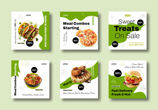 Food Sale Social Media Post Template Layout