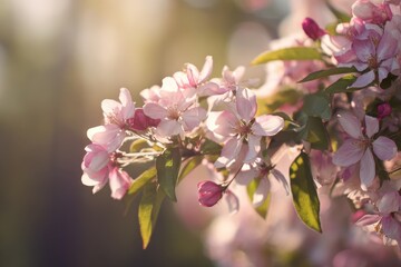 Obraz premium Beautiful springtime blossoms in Orcha basking under the warm sun, creating a serene atmosphere of renewal and tranquility