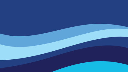 Fototapeta premium Flowing Waves of Blue and Teal Colors Abstract Background vector illustration