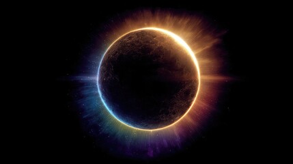 Cosmic eclipse, vibrant halo