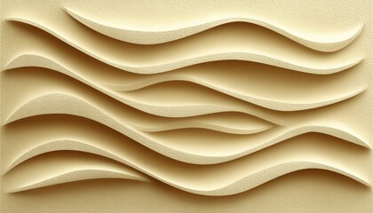 Obraz premium Cream-colored undulating waves, textured surface