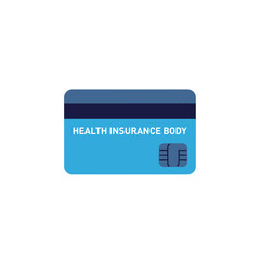 Flat Design Health Insurance Card.
