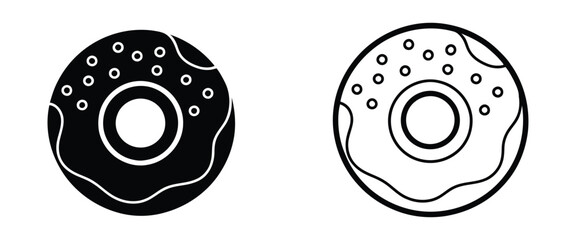 Donut icon vector. doughnut icon. donut logo