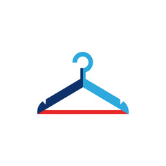Colorful Flat Design Clothes Hanger Icon.