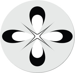 Abstract Geometric Floral Design Graphic