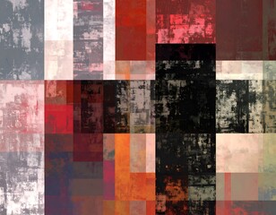 Abstract geometric pattern of blocks in varying shades of color