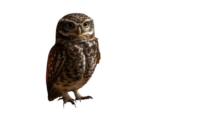 Naklejka premium Burrowing Owl Portrait, isolated on transparent background