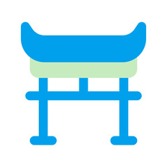 torii gate duo tone icon
