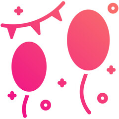 balloon gradient fill icon