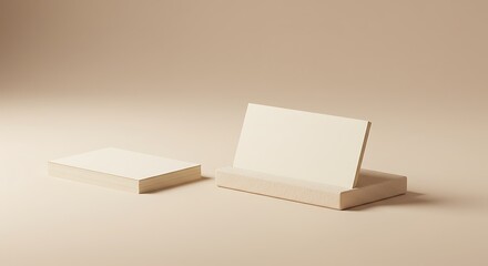 ベージュの静寂、名刺の佇まい