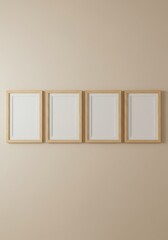 木肌の温もり 四つのフレームと優しい壁