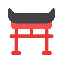 torii gate flat icon