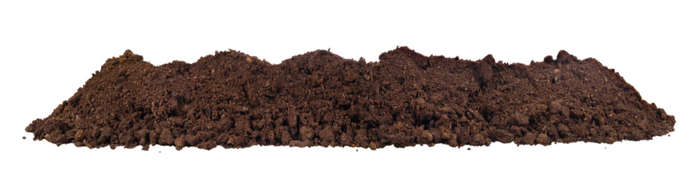 Soil Banner side view isolated on white background
