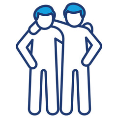 Friends Blue Icon