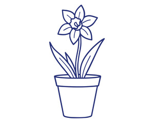 Bouquet of daffodils coloring