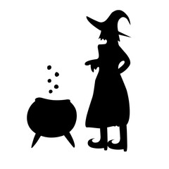 Halloween witch silhouette