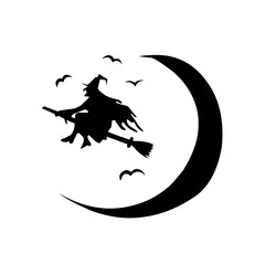 Halloween witch silhouette