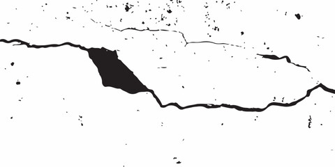 Vector cracks, breaks on land surface from earthquake. old wall background crack vector. grunge texture. cracked white paint on a white background. crack ground for abstract background on white back