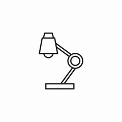 desk office lamp icon sign vector