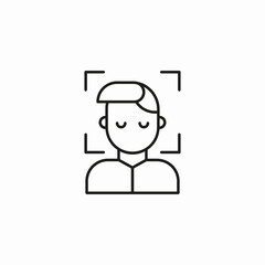face id scan icon sign vector