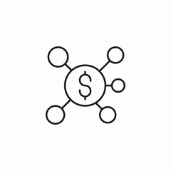 flowchart with dollar icon sign vector