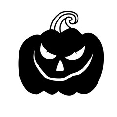 Halloween pumpkin silhouette icon
