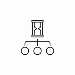 hourglass flowchart icon sign vector