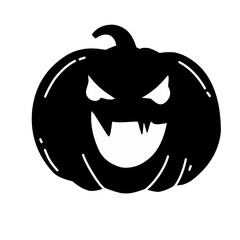 Halloween pumpkin silhouette icon