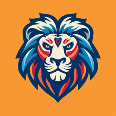 Asia Cup 2023 logo vector with stylized lion face for cricket championship branding