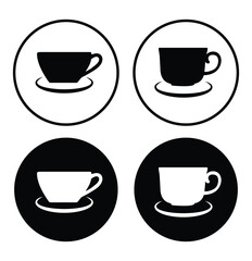 Coffee cup vector icon set. Cups of coffee tea symbol collection . Coffee Cup Icon Vector . eps 10